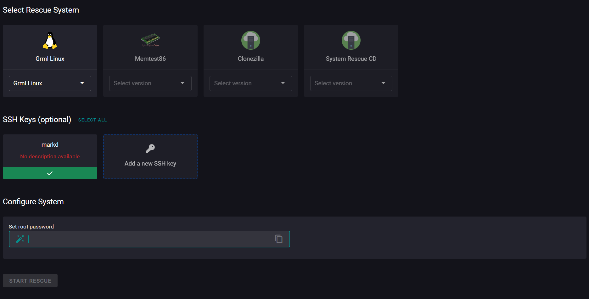 Dedicated Control Panel